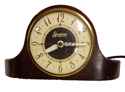 Reloj eléctrico Sessions 1936 madera y latón, modelo 3W Foto 1 de 4