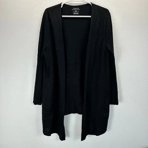 chico's The Ultimate Tee Cardigan Top Black Long Line 2 Large Chico's - Picture 1 of 10
