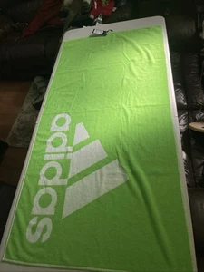 Adidas Sports Towel Green RRP £30 140 X 70cm Sports Lucid Lime Sports Fashion - Picture 1 of 11