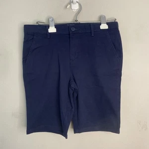 The Children’s Place Boys Uniform Cargo Shorts Sz 12 Plus Navy Blue Khaki EUC - Picture 1 of 9