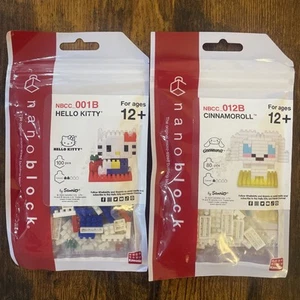 Nuevo Nanoblock Hello Kitty & Cinnamoroll Micro Tamaño Conjunto de Construcción Japón Lote de 2 - Imagen 1 de 6