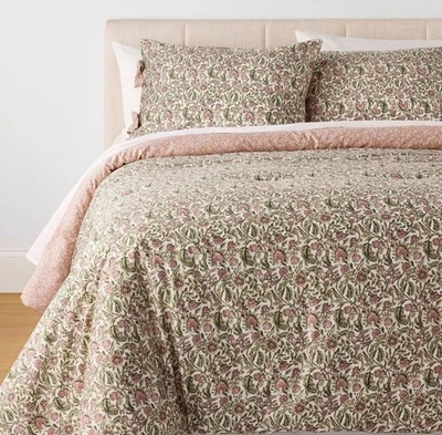 Full/Queen 3pc Reversible Floral Comforter Set - Threshold with Studio McGee - Image 1 of 4