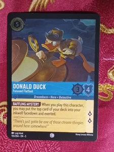 FOIL Donald Duck Focused Flatfoot 155/204 Shimmering Skies Disney's Lorcana TCg - Picture 1 of 1