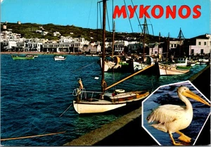 Mykonos Greece Griechenland Vintage Postcard - Picture 1 of 2