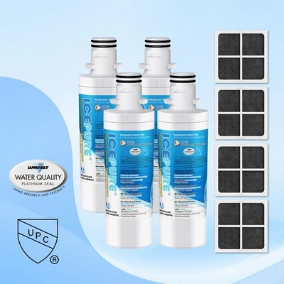 4 PACK Fit For LG LT1000P ADQ747935 MDJ64844601 Water Filter Air Filter Icepure - Image 1 of 4