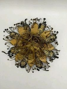 Vintage Mid Century Curled Tin Can 9” STAR Sunburst Flower Wall Art Folk Art - Picture 1 of 8