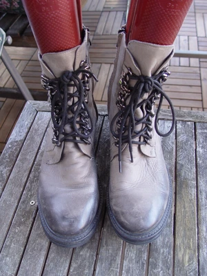 RALPH HARRISON coole Biker Boots taupe Stiefeletten Gr. 41 - robuste Sohle - Bild 1 von 4