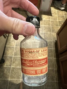 Stahler’s Pharmacy Paper Label MEDICINE BOTTLE Portsmouth Ohio OH - Picture 1 of 13