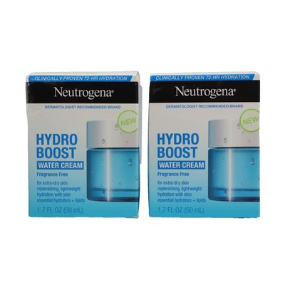 2 PACK Neutrogena Hydro Boost Water Face Cream w Hyaluronic Fragrance Free 1.7oz - Image 1 of 4