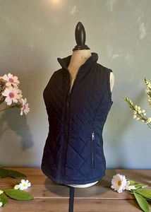 Andrew Marc schwarze Weste mit durchgehendem Reißverschluss Damen Größe Small mit 2 Eingrifftaschen mit Reißverschluss - Bild 1 von 3