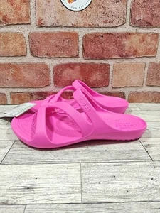 Crocs Kadee II Pink Sandal Girls Size 4 Strappy 206756-6QQ New With Tags - Picture 1 of 9