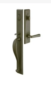 Emtek rechteckiger Dummy Sandguss Bronze-Griffsatz in voller Länge 450613CRRHMB - Bild 1 von 1
