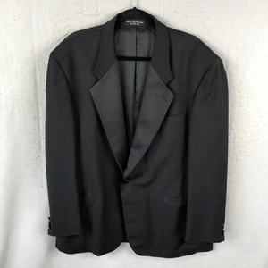 Gianfranco Ruffini Blazer Men 46R Black 100% Worsted Wool Super 80s Jacket Italy - Picture 1 of 20
