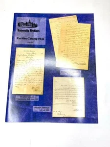 UNIVERSITY ARCHIVES Rarities Catalog Signatures, Autographs, Letters REFERENCE - Imagen 1 de 2