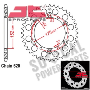 JT Sprockets Steel Rear Sprocket 520 Pitch 46 Tooth Yamaha YZ465 (1980-1981) - Picture 1 of 2