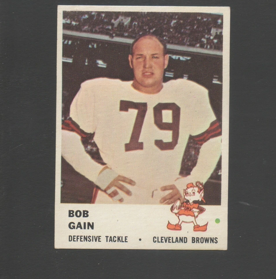 1961 Fleer Football Card #19 Bob Gain-Cleveland Browns Ex Mint Card - Image 1 of 1