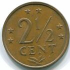 2 1/2 Cent 1976 Netherlands Antilles Bronze Colonial Coin #S10525u
