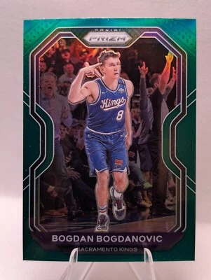 2020-21 Panini Prizm Green Prizm Bogdan Bogdanovic #27 Sacramento Kings - Image 1 of 2