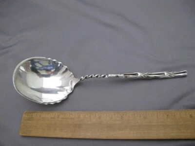 RARE Frank M Whiting Victorian Sterling FOLDED Pattern BERRY SPOON-8 3/8 Inches - Image 1 of 4