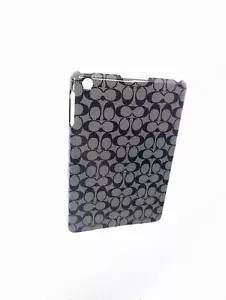 COACH F65641 Signature Logo Mini Ipad Hard Shell Case - BLK/WHT - Picture 1 of 4