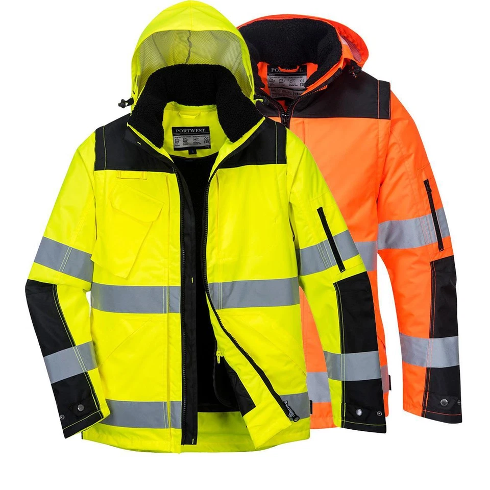 PORTWEST Hi-Vis 3-in-1 Contrast Winter Pro Jacket C469 - Image 1 of 1