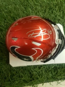 Dalton Schultz Autographed Texans Flash Speed Mini Helmet Beckett - Picture 1 of 2
