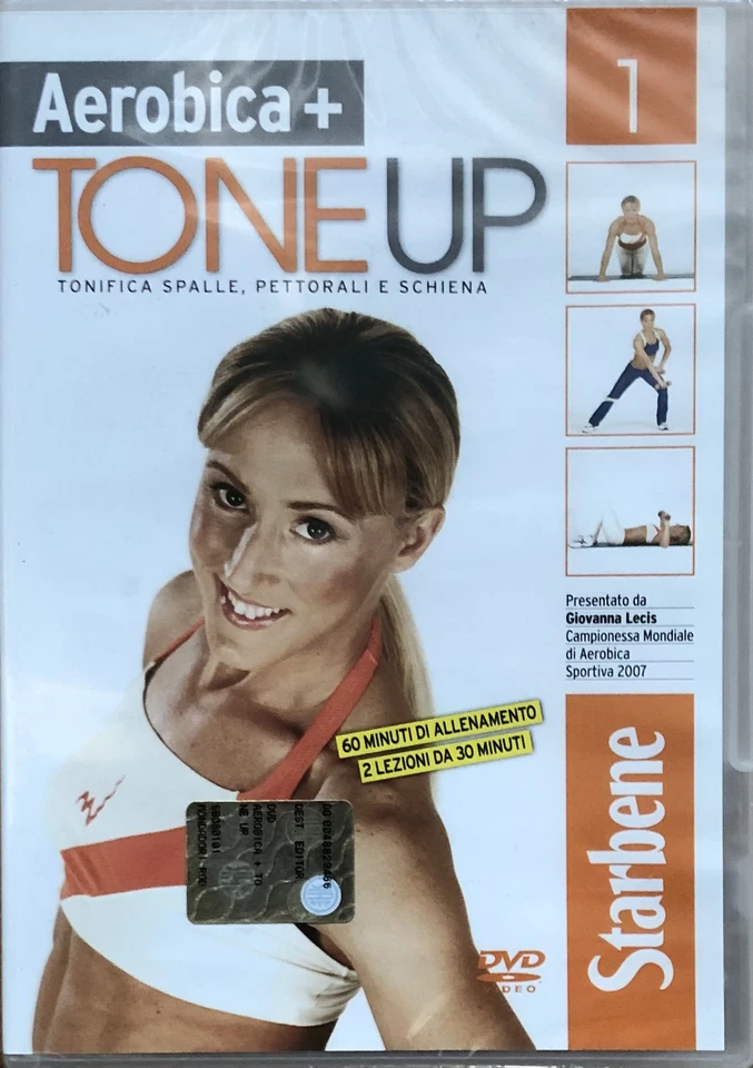 Aerobica + Tone up 1—Fitness e Salute—Starbene—DVD Video—Nuovo - Immagine 1 di 3