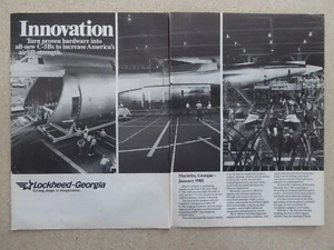 1/1985 PUB LOCKHEED MARIETTA GEORGIA C-5B AIRLIFTER MONTAGELINIE ORIGINAL ANZEIGE - Bild 1 von 1