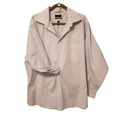 Camisa de vestir Dockers para hombre talla XL azul blanco a rayas manga larga Foto 1 de 4