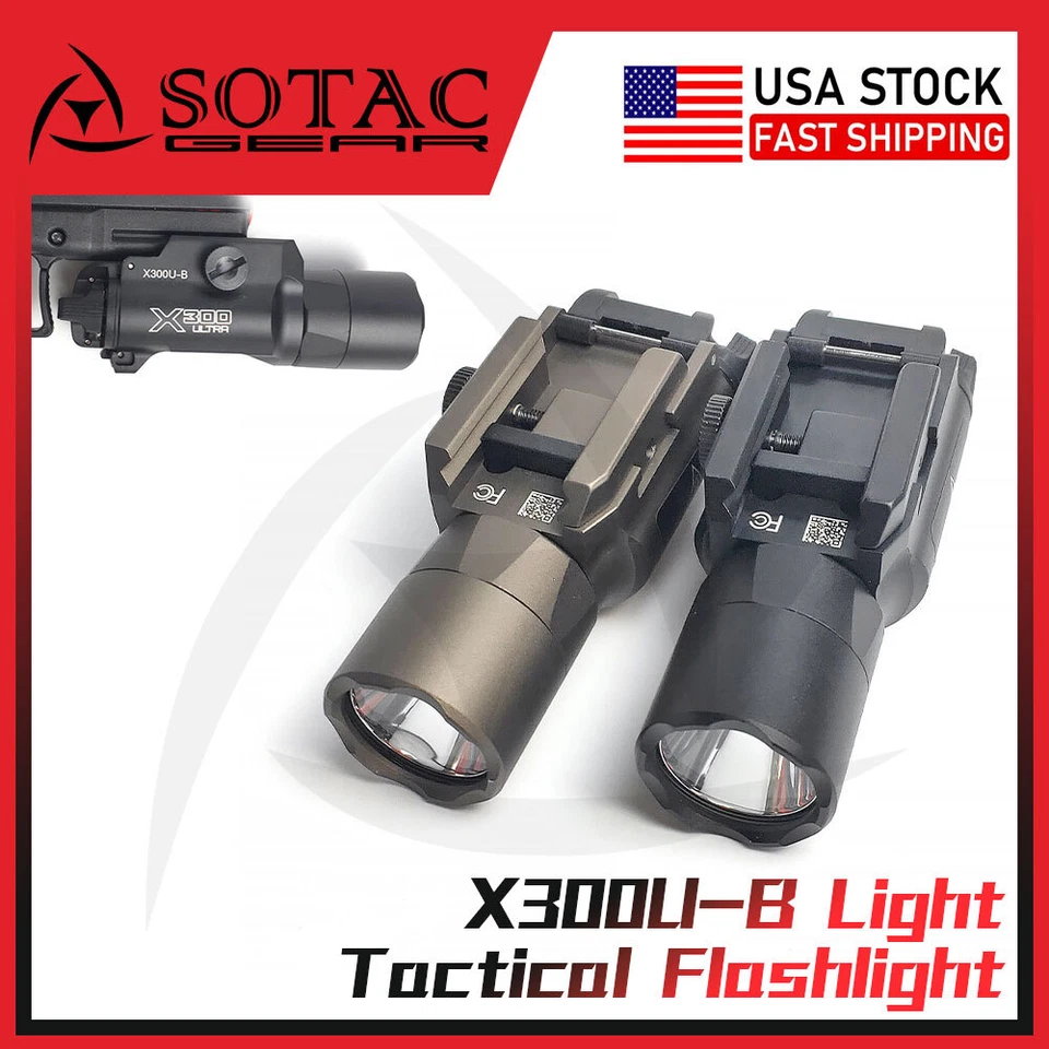 Linterna de caza para rifle de caza táctica metálica X300U-B apta para riel de 20 mm EE. UU. Foto 1 de 4