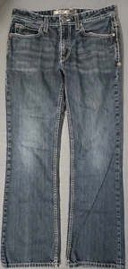 BKE Aiden jeans mens 32 R X 30 blue wide leg 100% cotton - Picture 1 of 14