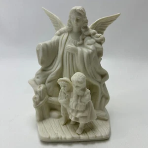 1986 Lefton beleuchtete Kunst Skulptur Figur Engel wacht über Kinder 6 Zoll 05669 - Bild 1 von 13