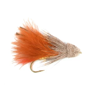 Brown Marabou Muddler Minnow Classic Streamer Fly Fishing Fly - Hook Size 4 - Picture 1 of 1