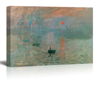 Impresión artística enmarcada arte de pared paisaje amanecer Claude Monet 32"x48" Foto 1 de 3