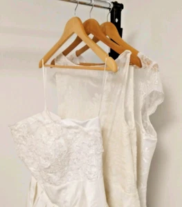 1950's Style / Short Wedding Dress Bundle x 3 Dresses Mixed Sizes Need Attention - Picture 1 of 20