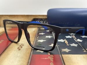 Lacoste L2899 002 Eyeglasses 55mm Matte Black/ Blue Frame Option To Add RX