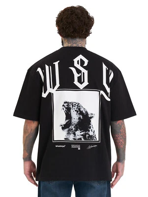 Whoshotya Swiftclaw t-shirt oversize nera uomo manica corta Amstaff - Immagine 1 di 4