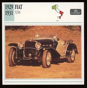 1929 - 1931  Fiat 525SS  Classic Cars Card - Picture 1 of 1
