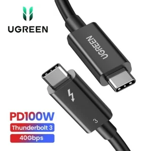 5K USB-C 100W Thunderbolt 3 Cable 40Gbps Superspeed HDD Laptop SSD 0.5m UGREEN - Picture 1 of 6