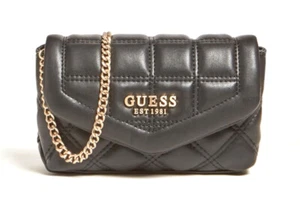 GUESS KAMINA Convertible Crossbody Belt Bag Schwarz, Damentasche Gürteltasche - Bild 1 von 4