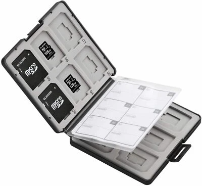 ELECOM SD case plastic SD 12 sheets + microSD 12 sheets storage  CMC-SDCPP24BK - Image 1 of 4