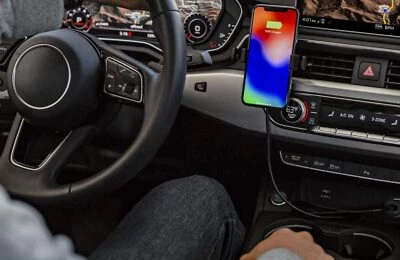 Soporte de teléfono con montaje de ventilación para automóvil para iPhone 15 / 15 Pro Max Mophie carga inalámbrica Foto 1 de 4