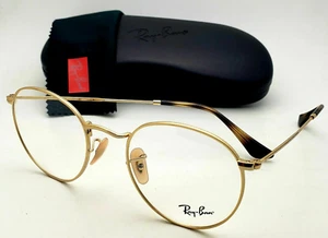 Gafas de lectura Ray-Ban RB 3447-V 2500 50-21 145 doradas redondas marcos de metal lectores - Imagen 1 de 12