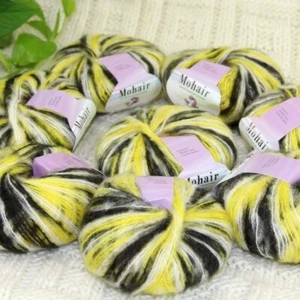 Sale New 8BallsX25g Luxury Soft Mohair Warm Wrap Shawl Hand Knit Crochet Yarn - Picture 1 of 72