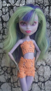 Monster High SALMON Crochet Lace Lingerie - FOX WOLF DESIGNS - Picture 1 of 4