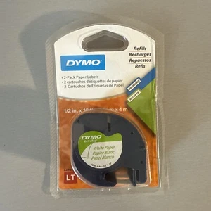 DYMO Refill White Paper Labels 1/2”W x 13”L LetraTag 10697 Organization - Picture 1 of 7