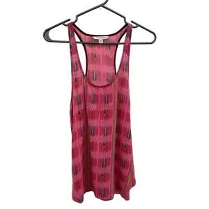 American Eagle Outfitters Womens Pink Patterned Racerback Tank Top Size Small - Picture 1 of 6