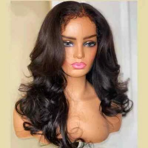 Peluca de cabello humano frontal de encaje 13x6 para mujer cabello de bebé rizado 180 % tejido peluca de cierre de encaje - Imagen 1 de 13
