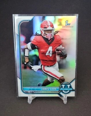 2021-22 Bowman University James Cook 1st Chrome Silver Refractor #19 - Image 1 of 2