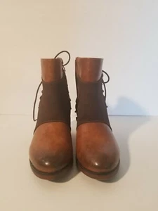 Mata zweifarbige braune Damenstiefelette zum Binden Größe 6,5 - Bild 1 von 11